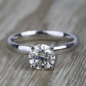 1.00 CT Flawless  Moissanite Engagement Ring